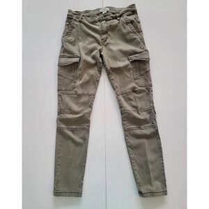 H&M LOGG Women Olive Green Skinny Cargo Pants Utility Slim Fit Size 10 0613666 9